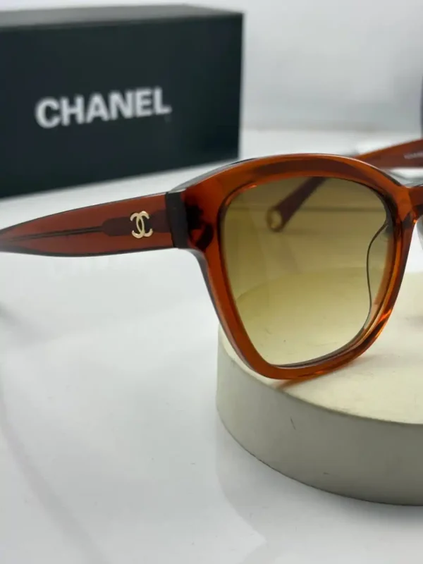 عینک chanel 5487 حنایی شفاف - Image 3