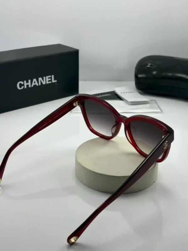عینک chanel 5487 قرمز شفاف - Image 4