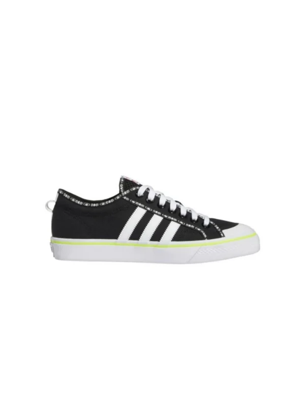 کتونی آدیداس مدل  adidas Originals Men's Nizza Sneaker, Core Black/White/Vivid Red - Image 1