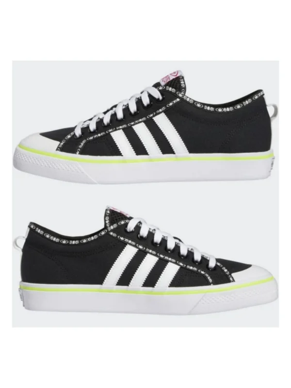 کتونی آدیداس مدل  adidas Originals Men's Nizza Sneaker, Core Black/White/Vivid Red - Image 4